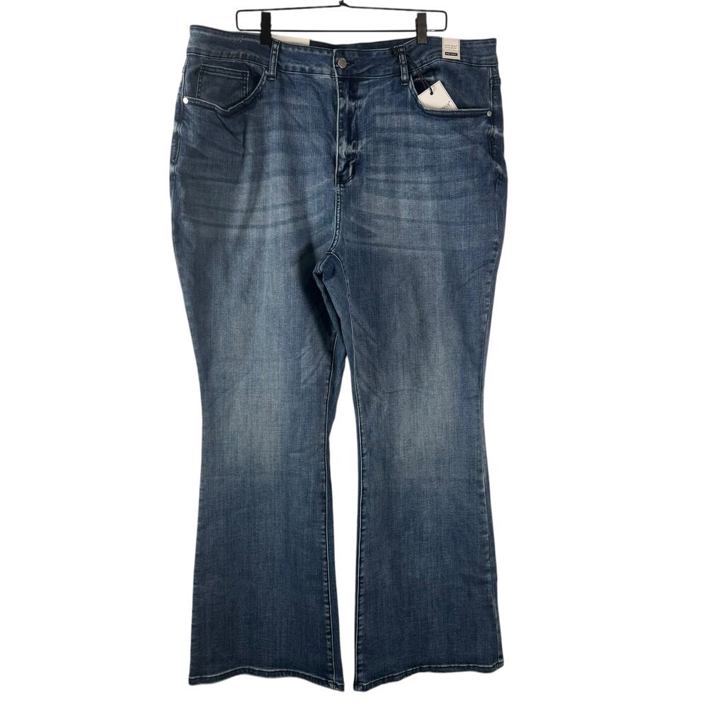 Judy Blue Women's Stretch High Rise Cotton Blend Flare Jeans Size 24W